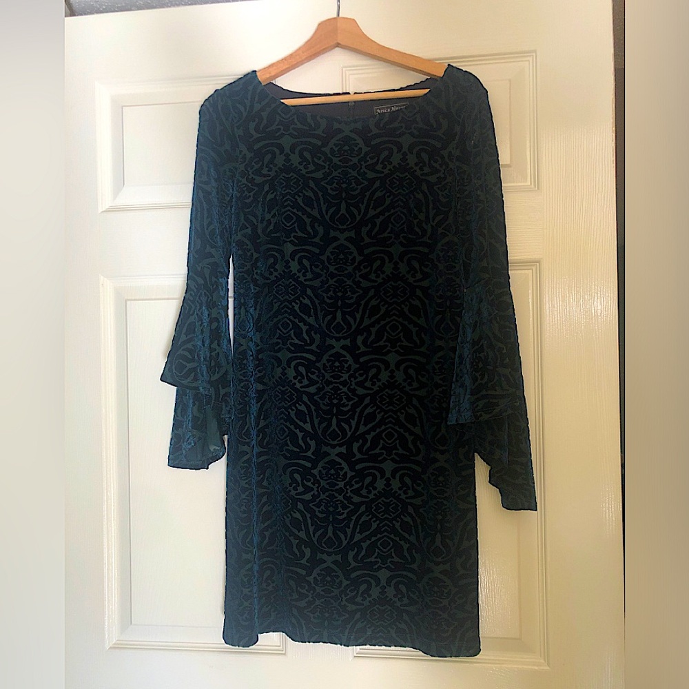 Jessica Howard Burnout Velvet Sheath Dress
